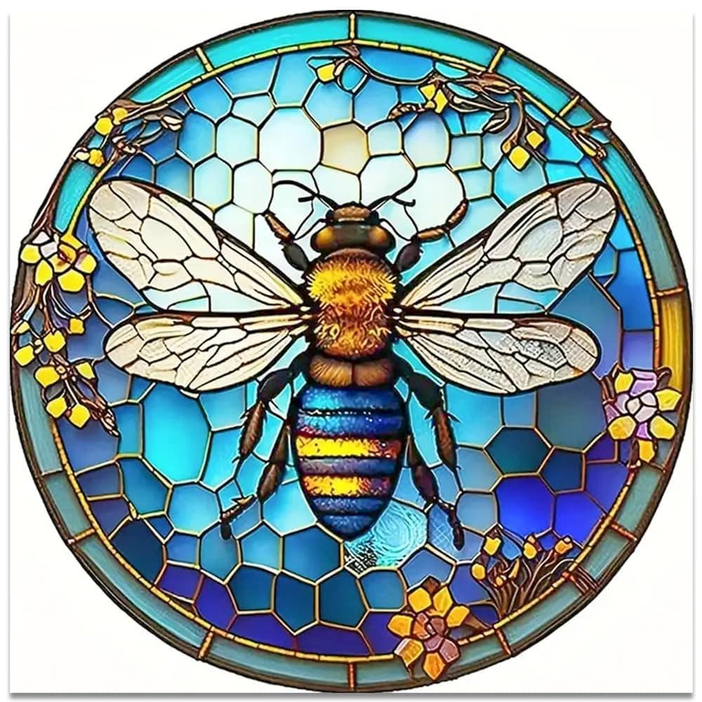 BOHADIY Glass Stain Bee Adult Diamond Painting kit